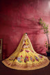 Load image into Gallery viewer, Gorgeous Yellow Floral Printed Banglory Silk Wedding Lehenga Choli With Dupatta ClothsVilla