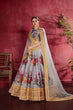 Load image into Gallery viewer, Impressive Grey Floral Printed Banglory Silk Wedding Lehenga Choli With Dupatta ClothsVilla