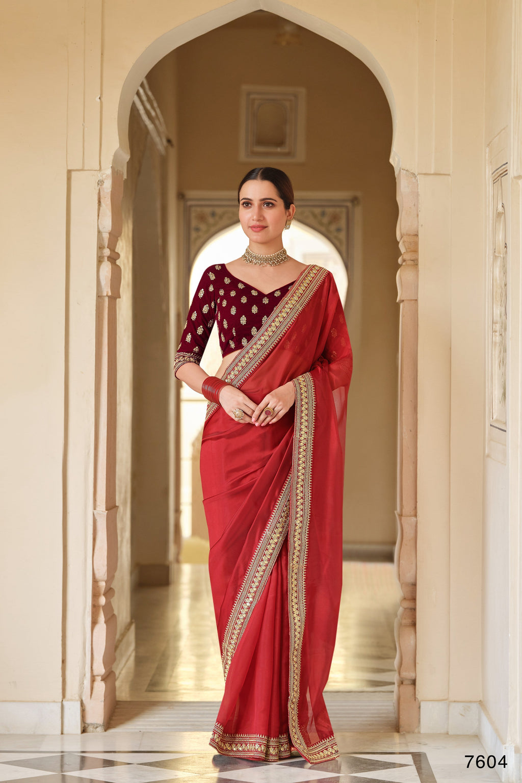 Party Wear Organza Designer Saree Clothsvilla