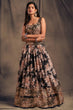 Load image into Gallery viewer, Attractive Black Zari Embroidery Organza Occasional Wear Lehenga Choli ClothsVilla