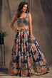Load image into Gallery viewer, Winning Dove Blue Zari Embroidery Organza Occasional Wear Lehenga Choli ClothsVilla