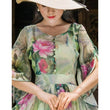 Load image into Gallery viewer, Designer Trendy Short Sleeve Floral Printed Faux Georgette Maxi Dress ClothsVilla