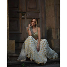 Load image into Gallery viewer, Designer White Lehenga Choli In Banarasi Silk and Embroidery ClothsVilla
