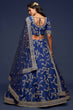 Load image into Gallery viewer, Charming Blue Thread Embroidered Silk Wedding Wear Lehenga Choli ClothsVilla