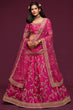 Load image into Gallery viewer, Gorgeous Pink Thread Embroidered Silk Wedding Wear Lehenga Choli ClothsVilla
