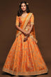 Load image into Gallery viewer, Attractive Orange Thread Embroidered Silk Wedding Wear Lehenga Choli ClothsVilla