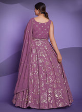 Load image into Gallery viewer, Readymade Gown Sequins Georgette In Purple For Wedding Clothsvilla