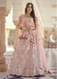 Pink Color Crepe Fabric Stone And Dori Work Lehenga Clothsvilla