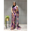 Flower Printed Ready to wear Chiffon Saree with Metal Belt ClothsVilla
