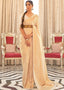 Parchment White & Golden Zari Woven Kanjivaram Silk Saree with Tassels on Pallu Clothsvilla