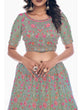 Load image into Gallery viewer, Green Gota Silk Embroidered Designer Lehenga Choli Clothsvilla