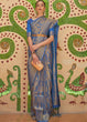 Load image into Gallery viewer, Sapphire Blue Zari Woven Kanjivaram Silk Saree Clothsvilla