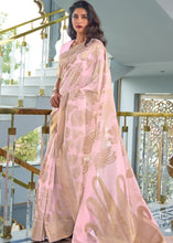 Load image into Gallery viewer, Flamingo Pink Zari Woven Designer Silk Saree Clothsvilla