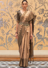 Load image into Gallery viewer, Burlywood Brown Zari Woven Kanjivaram Silk Saree Clothsvilla