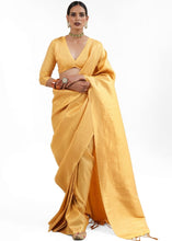 Load image into Gallery viewer, Canary Yellow Kanjivaram Soft Woven Silk Saree Clothsvilla