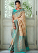 Load image into Gallery viewer, Subtle Beige Woven Linen Silk Saree with Butti overall Clothsvilla