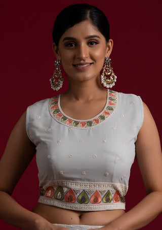 Beautiful Grey Georgette Designer Lehenga Choli Clothsvilla