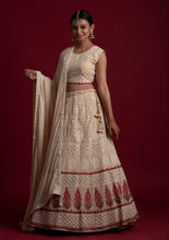 Load image into Gallery viewer, Off White  Georgette Designer Lehenga Choli Clothsvilla