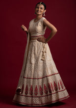 Load image into Gallery viewer, Off White  Georgette Designer Lehenga Choli Clothsvilla