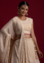 Load image into Gallery viewer, Off White  Georgette Designer Lehenga Choli Clothsvilla