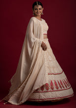 Load image into Gallery viewer, Off White  Georgette Designer Lehenga Choli Clothsvilla