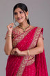 Load image into Gallery viewer, Pink Indian Georgette Saree For Indian Festivals &amp; Weddings - Sequence Embroidery Work, Dori Work Clothsvilla