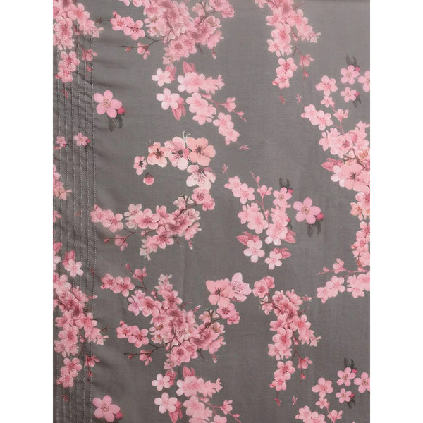 Full sequence Light Grey Designer Saree with Pink Blouse ClothsVilla