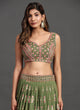 Load image into Gallery viewer, Green Multi Embroidery Traditional Lehenga Choli Clothsvilla