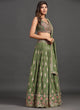 Load image into Gallery viewer, Green Multi Embroidery Traditional Lehenga Choli Clothsvilla