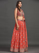 Load image into Gallery viewer, Orange Multi Embroidery Traditional Lehenga Choli Clothsvilla