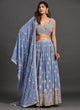 Load image into Gallery viewer, Blue Multi Embroidery Traditional Lehenga Choli Clothsvilla