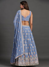 Load image into Gallery viewer, Blue Multi Embroidery Traditional Lehenga Choli Clothsvilla