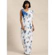 Load image into Gallery viewer, Full sequence White Saree with Blue Blouse ClothsVilla