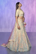 Load image into Gallery viewer, Off White Pakistani Organza Lehenga Choli For Indian Festivals &amp; Weddings