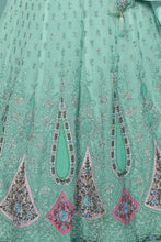 Load image into Gallery viewer, Green Pakistani Georgette Lehenga Choli For Indian Festivals &amp; Weddings