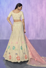 Load image into Gallery viewer, Off White Pakistani Net Lehenga Choli For Indian Festivals &amp; Weddings