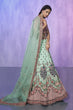 Load image into Gallery viewer, Green Pakistani Velvet Lehenga Choli For Indian Festivals &amp; Weddings