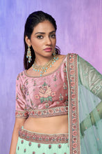 Load image into Gallery viewer, Green Pakistani Velvet Lehenga Choli For Indian Festivals &amp; Weddings