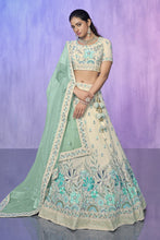 Load image into Gallery viewer, White Pakistani Georgette Lehenga Choli For Indian Festivals &amp; Weddings