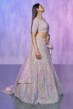 Load image into Gallery viewer, Lavender Pakistani Organza Lehenga Choli For Indian Festivals &amp; Weddings