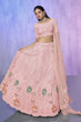 Load image into Gallery viewer, Peach Pakistani Net Lehenga Choli For Indian Festivals &amp; Weddings