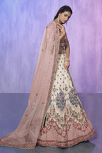 Load image into Gallery viewer, White Pakistani Velvet Lehenga Choli For Indian Festivals &amp; Weddings