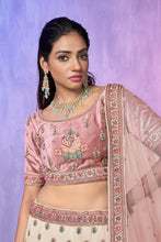 Load image into Gallery viewer, White Pakistani Velvet Lehenga Choli For Indian Festivals &amp; Weddings