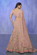 Load image into Gallery viewer, Peach Pakistani Net Lehenga Choli For Indian Festivals &amp; Weddings