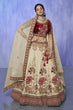 Load image into Gallery viewer, White Pakistani Velvet Lehenga Choli For Indian Festivals &amp; Weddings