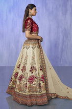 Load image into Gallery viewer, White Pakistani Velvet Lehenga Choli For Indian Festivals &amp; Weddings