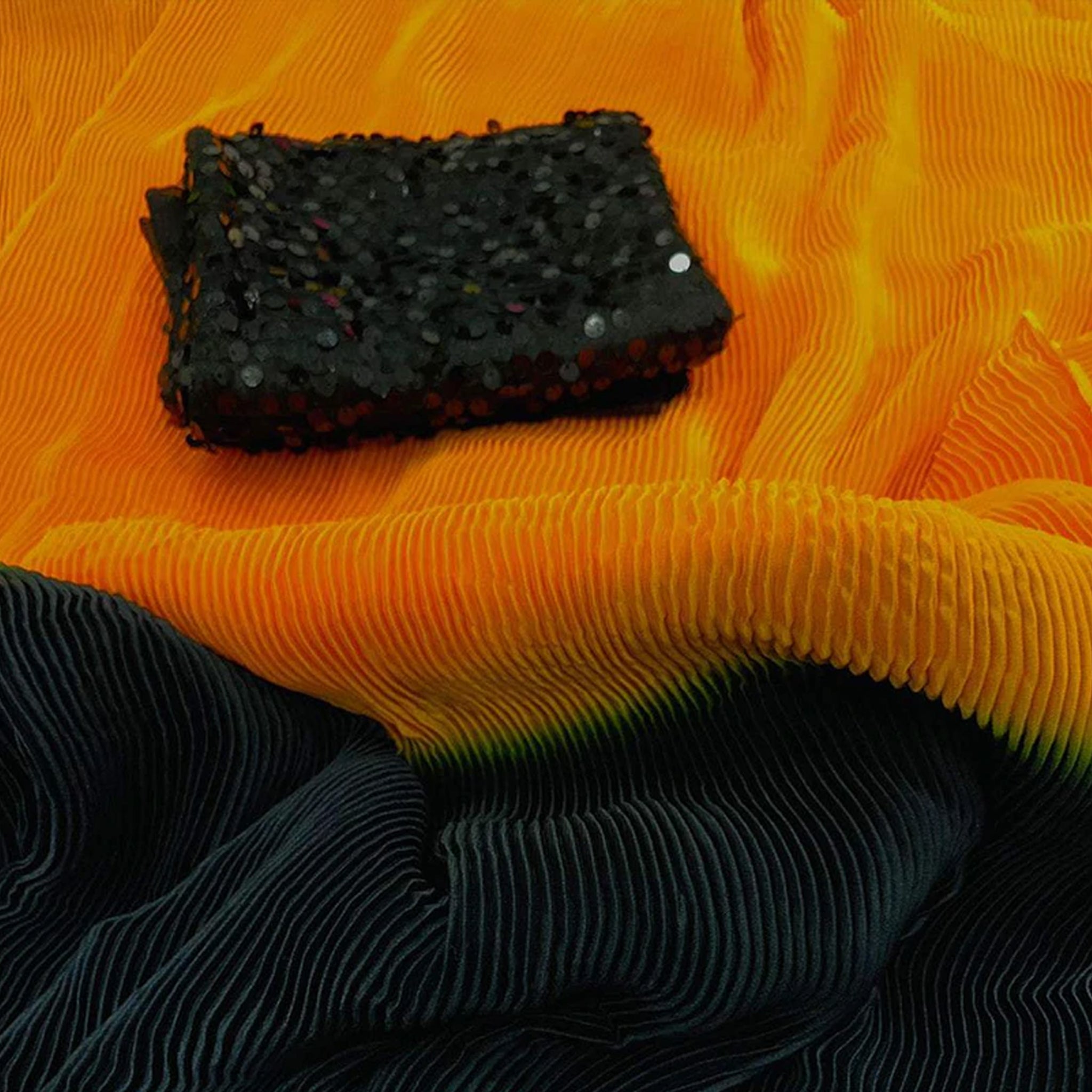 Georgette Saree with Beautiful Digital Padding and Black Sequence Blouse for Wedding ClothsVilla