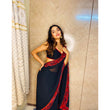 Load image into Gallery viewer, Georgette Saree with Beautiful Embroidery with Swarovski Work and Silk Blouse for Wedding ClothsVilla