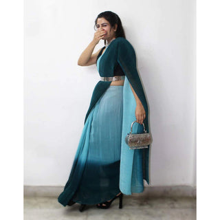 Georgette Saree with Digital Padding Print and Silk Blouse for Wedding ClothsVilla