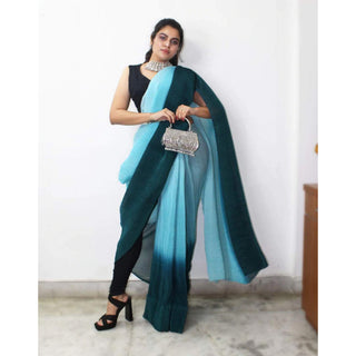 Georgette Saree with Digital Padding Print and Silk Blouse for Wedding ClothsVilla